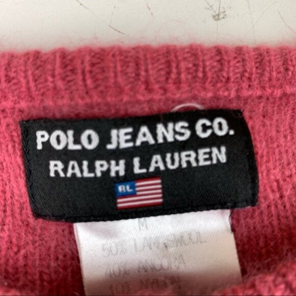 Polo Jeans Co. Ralph Lauren Vintage Pink Button Up Cardigan - Picture 3 of 8